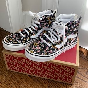 Vans Kids Floral sk-8 Hi Zip